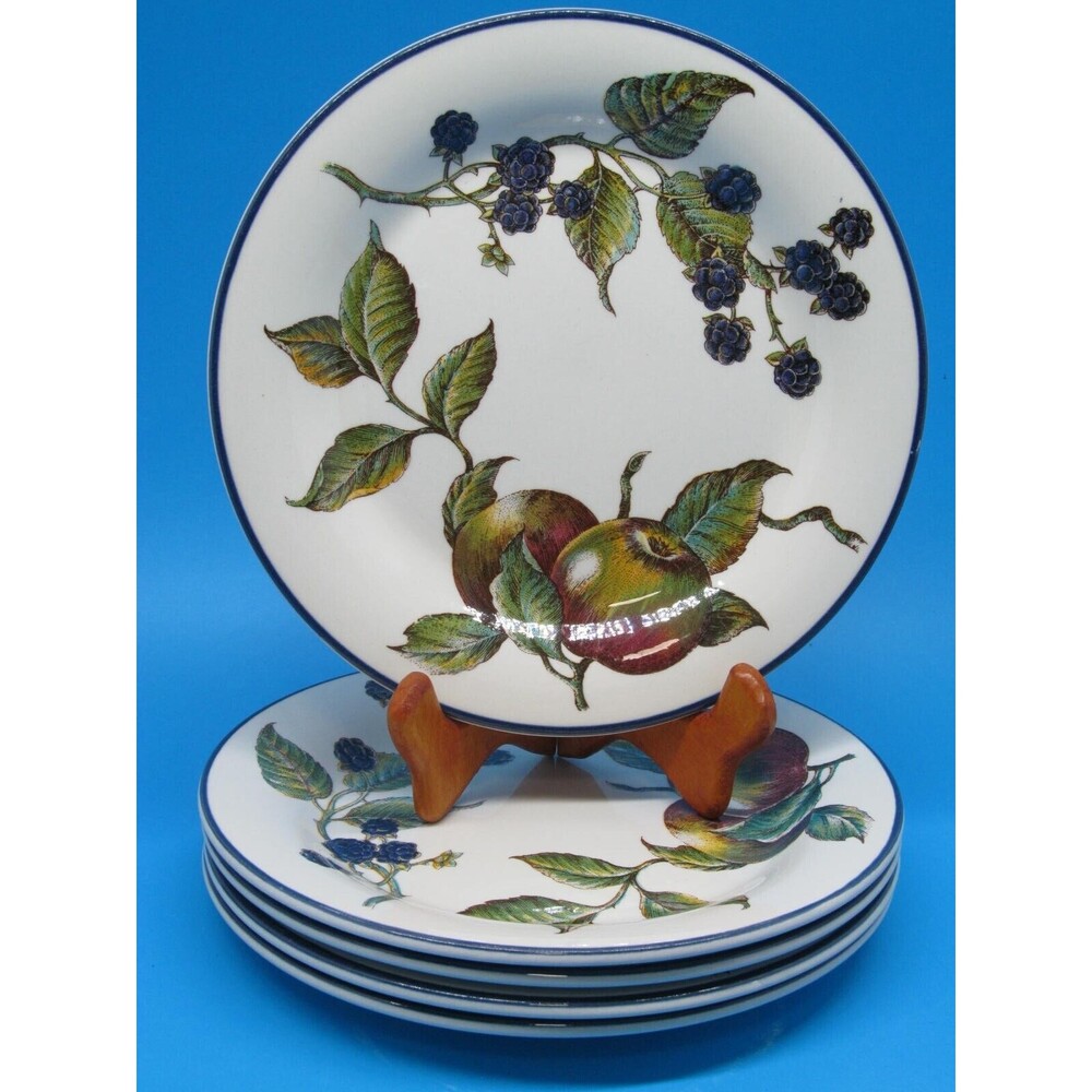Pier 1 Angleterre England Macintosh Set Of 5 Vintage 8" Salad Plates GUC